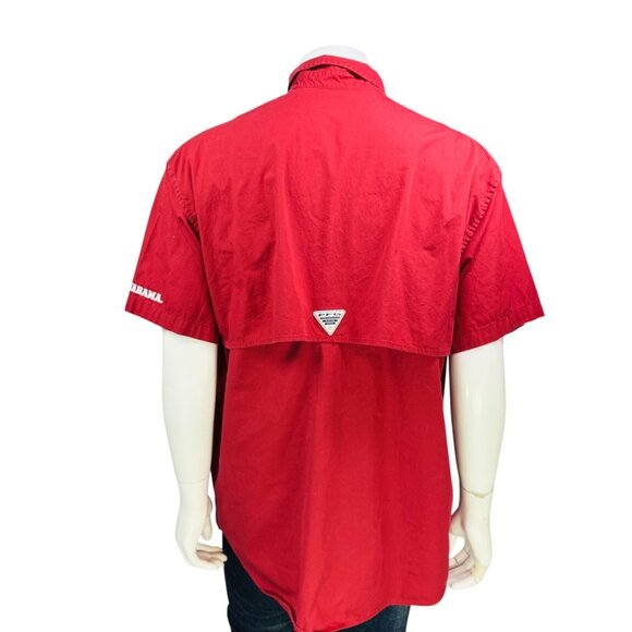 Alabama Crimson Tide Columbia Bonehead Button-Up Shirt Outdoor Approx Size L - Picture 7 of 12